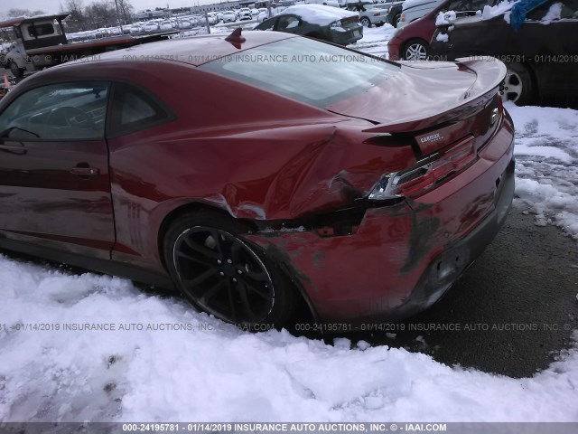 2G1FL1EP0F9801063 - 2015 CHEVROLET CAMARO ZL1 MAROON photo 6