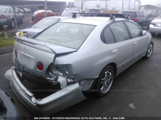 JT8BD69SX40197011 - 2004 LEXUS GS 300 SILVER photo 4