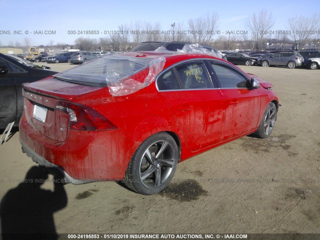 YV1902FH7C2137360 - 2012 VOLVO S60 T6 RED photo 4