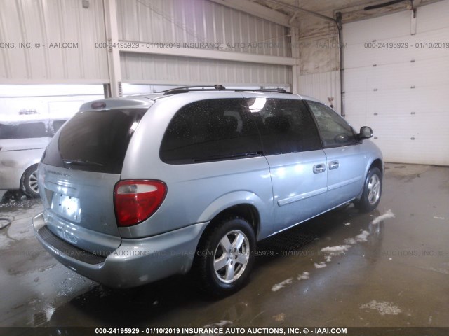 2D4GP44LX6R786011 - 2006 DODGE GRAND CARAVAN SXT BLUE photo 4