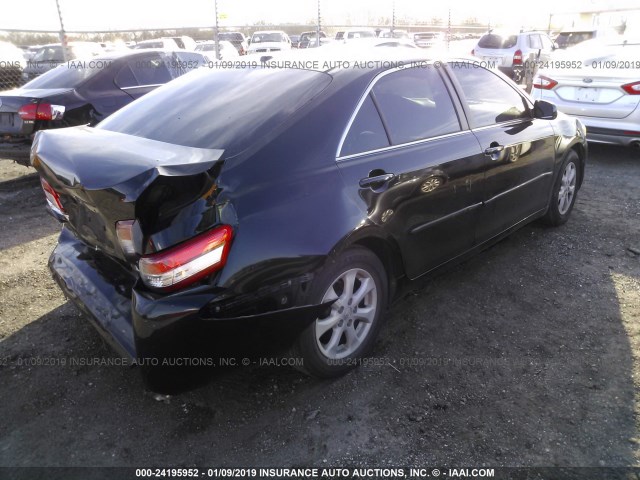 4T4BF3EK7BR216850 - 2011 TOYOTA CAMRY SE/LE/XLE BLACK photo 4