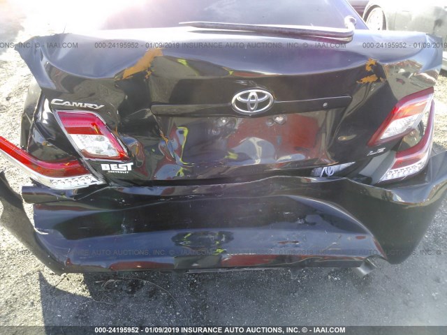 4T4BF3EK7BR216850 - 2011 TOYOTA CAMRY SE/LE/XLE BLACK photo 6