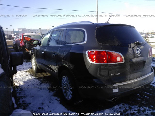 5GAKVCED4CJ154024 - 2012 BUICK ENCLAVE BLACK photo 3