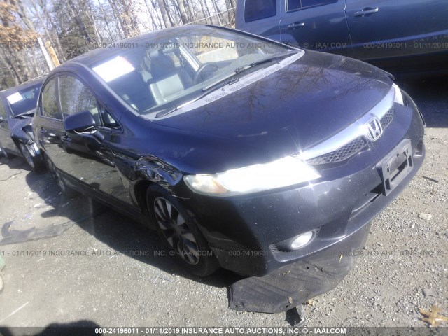 2HGFA1F97AH504031 - 2010 HONDA CIVIC EXL BLACK photo 1