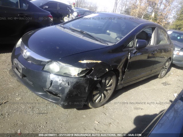 2HGFA1F97AH504031 - 2010 HONDA CIVIC EXL BLACK photo 2