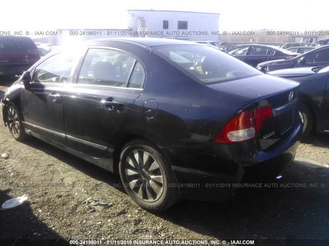 2HGFA1F97AH504031 - 2010 HONDA CIVIC EXL BLACK photo 3