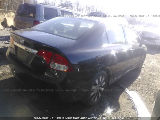 2HGFA1F97AH504031 - 2010 HONDA CIVIC EXL BLACK photo 4