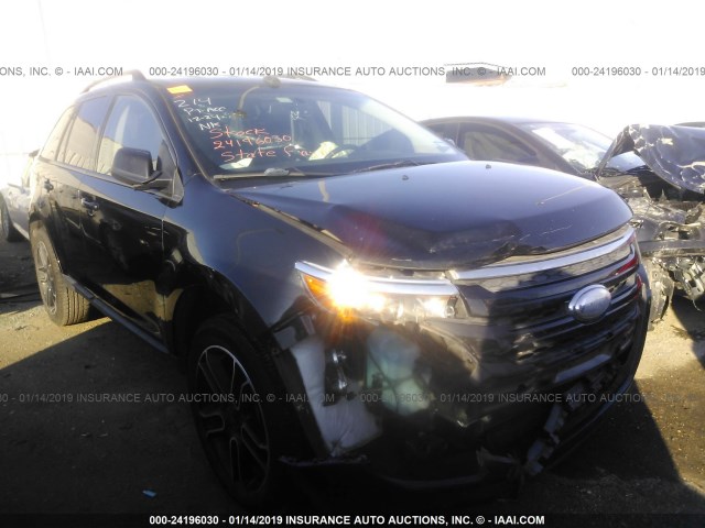 2FMDK3JC8DBC88730 - 2013 FORD EDGE SEL BLACK photo 1