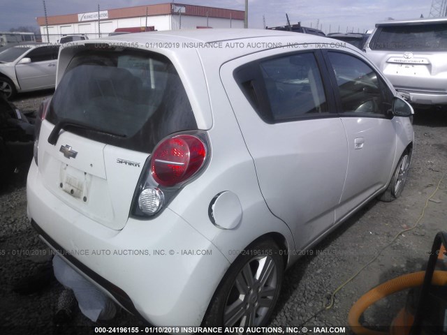 KL8CD6S92EC433706 - 2014 CHEVROLET SPARK 1LT WHITE photo 4