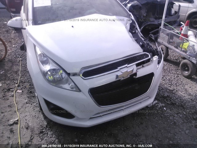 KL8CD6S92EC433706 - 2014 CHEVROLET SPARK 1LT WHITE photo 6