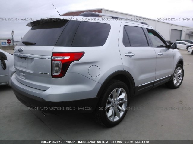 1FM5K7D83FGB10058 - 2015 FORD EXPLORER XLT SILVER photo 4