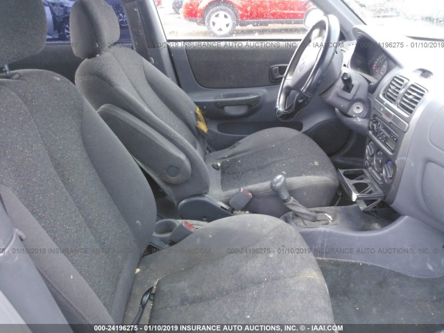 KMHCG45C31U175691 - 2001 HYUNDAI ACCENT GL SILVER photo 5