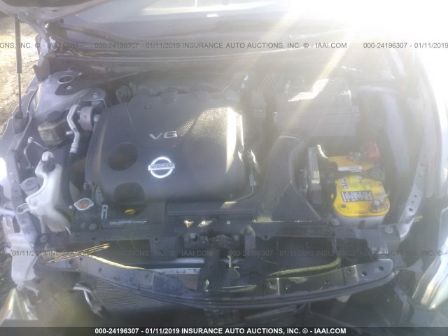 1N4AA5AP7BC808900 - 2011 NISSAN MAXIMA S/SV SILVER photo 10