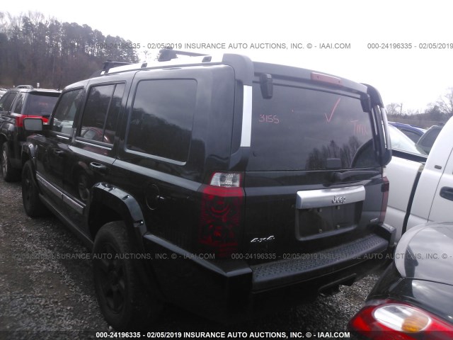 1J8HG68267C561361 - 2007 JEEP COMMANDER OVERLAND BLACK photo 3