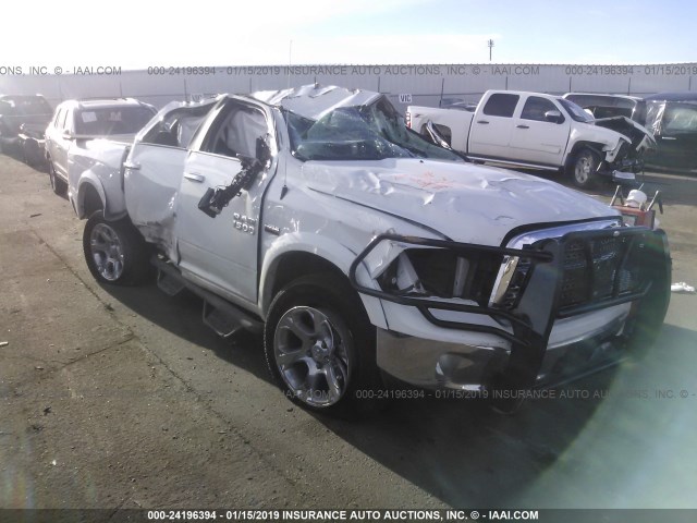 1C6RR7NT4JS120938 - 2018 RAM 1500 LARAMIE WHITE photo 1