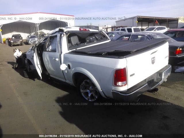 1C6RR7NT4JS120938 - 2018 RAM 1500 LARAMIE WHITE photo 3