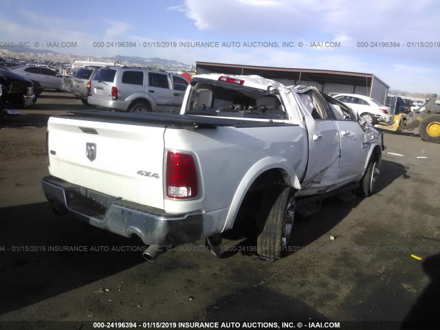 1C6RR7NT4JS120938 - 2018 RAM 1500 LARAMIE WHITE photo 4