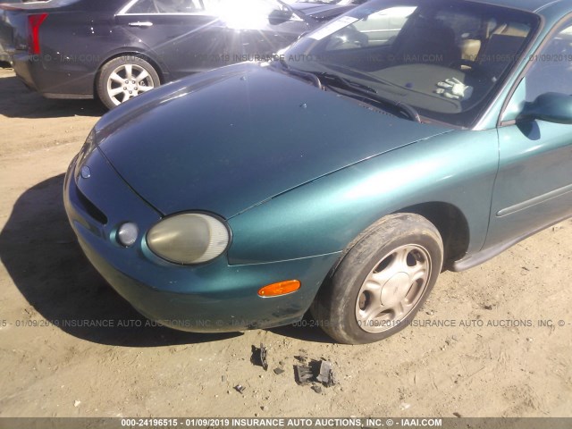 1FALP52U0VA199709 - 1997 FORD TAURUS GL GREEN photo 6