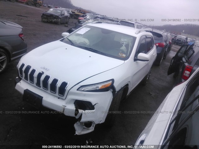 1C4PJMDB5EW218695 - 2014 JEEP CHEROKEE LIMITED WHITE photo 2