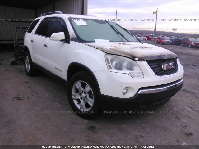 1GKEV33758J268280 - 2008 GMC ACADIA SLT-2 WHITE photo 1