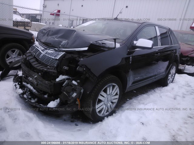 2LMDU88C08BJ32771 - 2008 LINCOLN MKX BLACK photo 2