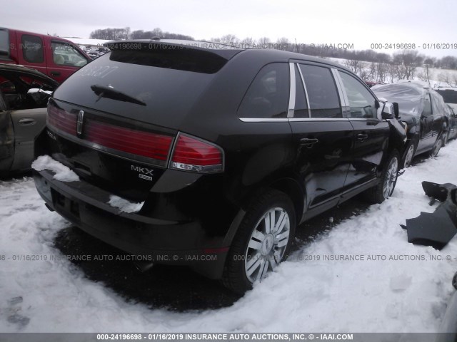 2LMDU88C08BJ32771 - 2008 LINCOLN MKX BLACK photo 4