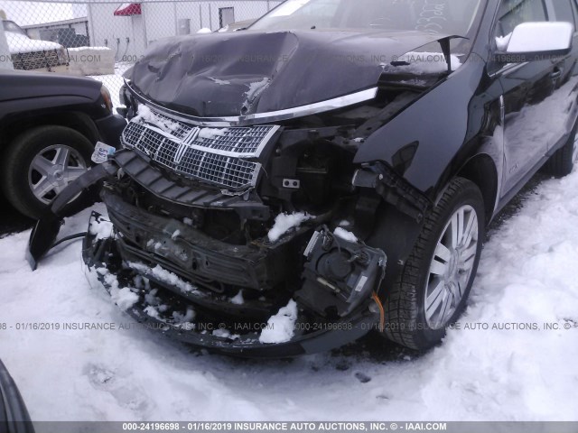 2LMDU88C08BJ32771 - 2008 LINCOLN MKX BLACK photo 6