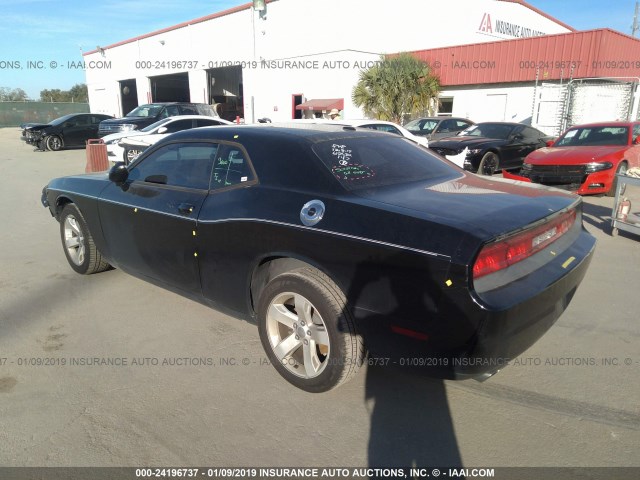 2C3CDYAG3EH254191 - 2014 DODGE CHALLENGER SXT BLACK photo 3