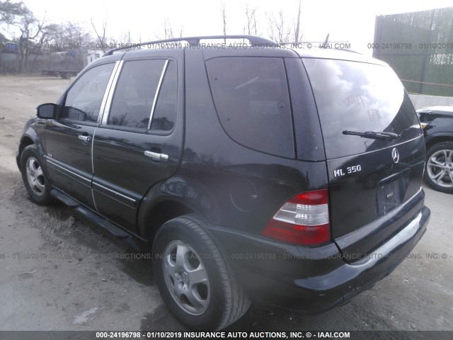 4JGAB57E44A465874 - 2004 MERCEDES-BENZ ML 350 BLACK photo 3