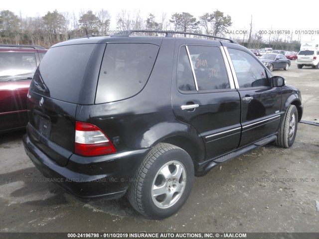 4JGAB57E44A465874 - 2004 MERCEDES-BENZ ML 350 BLACK photo 4