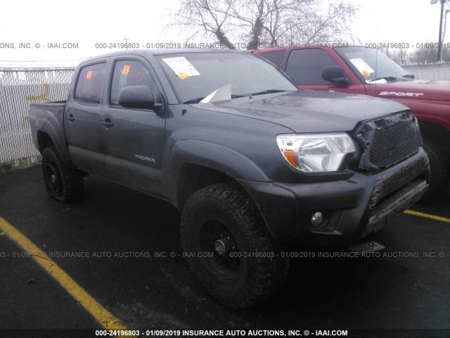 3TMLU4EN6DM118358 - 2013 TOYOTA TACOMA DOUBLE CAB GRAY photo 1