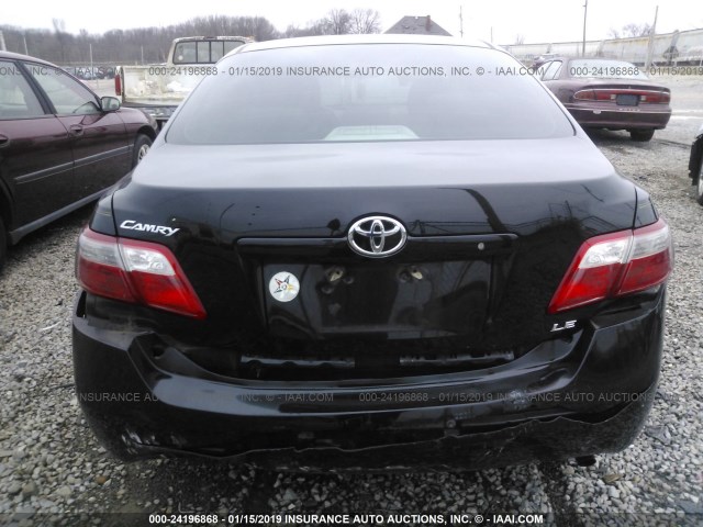 4T1BE46K47U037836 - 2007 TOYOTA CAMRY NEW GENERAT CE/LE/XLE/SE BLACK photo 6