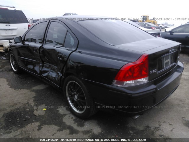 YV1RS592282674017 - 2008 VOLVO S60 2.5T BLACK photo 3