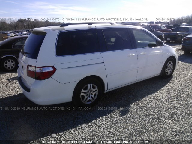 5FNRL38776B034710 - 2006 HONDA ODYSSEY EXL WHITE photo 4