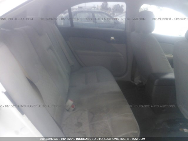 3FAHP0GA2CR333792 - 2012 FORD FUSION S WHITE photo 8