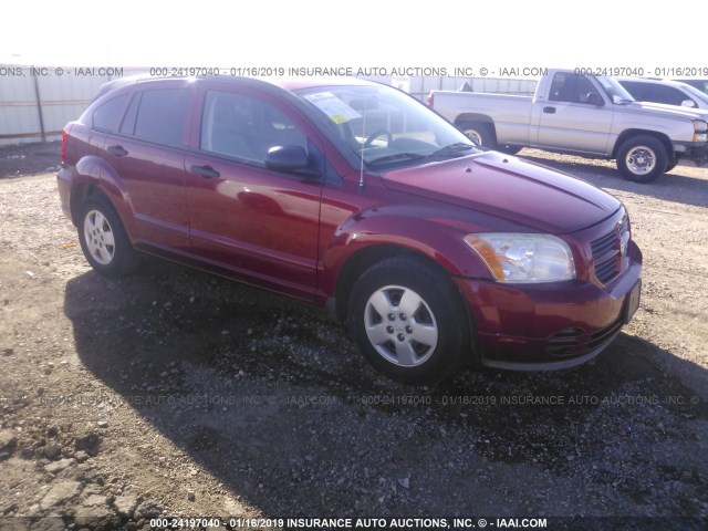 1B3HB28BX7D113957 - 2007 DODGE CALIBER RED photo 1