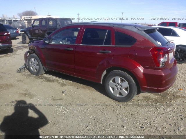 1B3HB28BX7D113957 - 2007 DODGE CALIBER RED photo 3