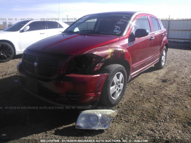 1B3HB28BX7D113957 - 2007 DODGE CALIBER RED photo 6