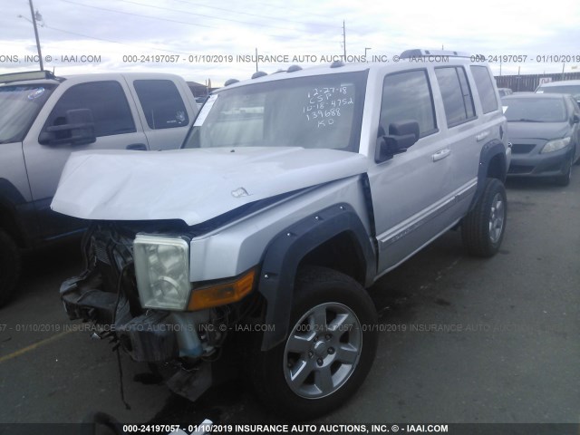 1J8HG58296C139688 - 2006 JEEP COMMANDER LIMITED GRAY photo 2