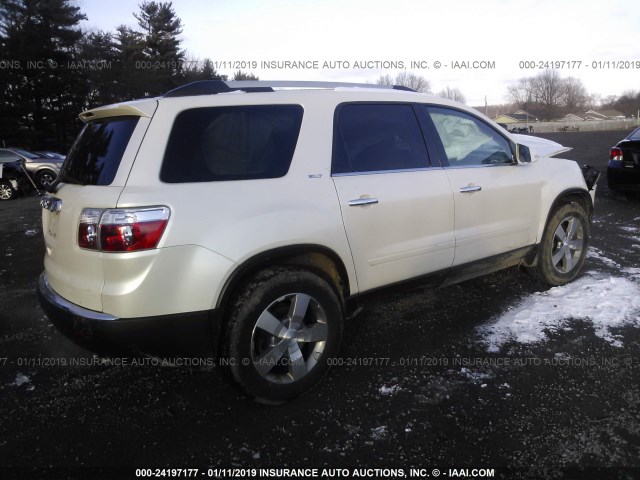 1GKKRSED5BJ338792 - 2011 GMC ACADIA SLT-2 WHITE photo 4