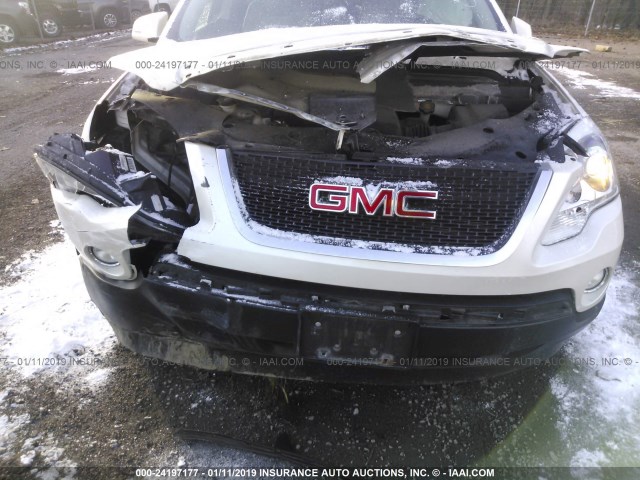 1GKKRSED5BJ338792 - 2011 GMC ACADIA SLT-2 WHITE photo 6