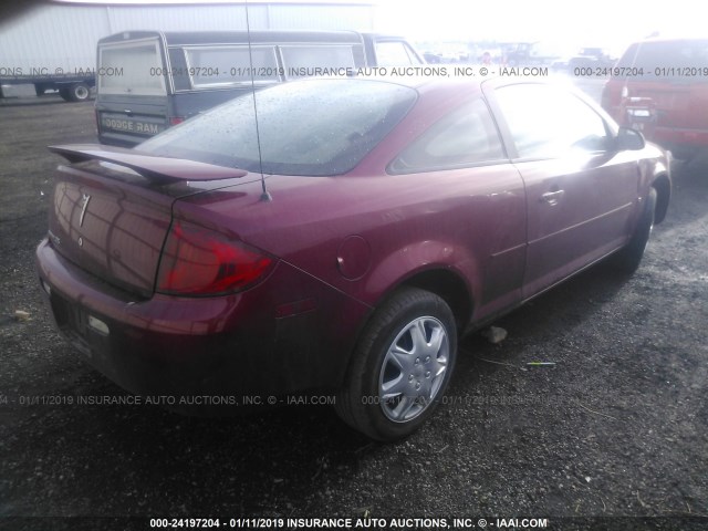 1G2AL15F677248077 - 2007 PONTIAC G5 RED photo 4