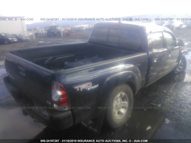 3TMMU4FN4DM057403 - 2013 TOYOTA TACOMA DOUBLE CAB LONG BED BLUE photo 4