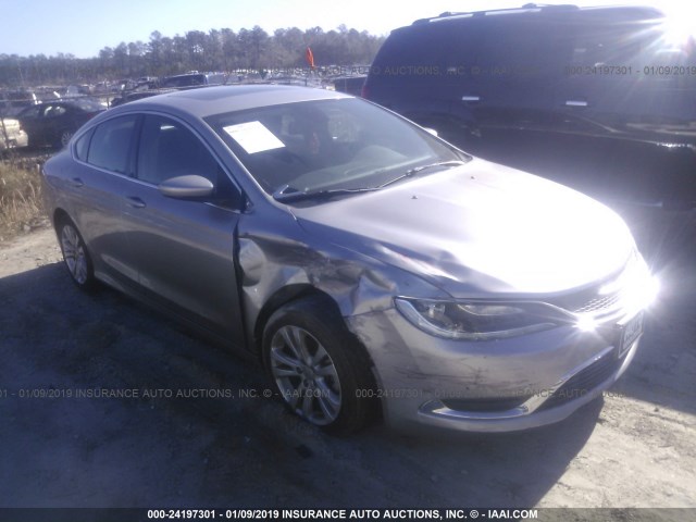 1C3CCCAB3FN700892 - 2015 CHRYSLER 200 LIMITED SILVER photo 1