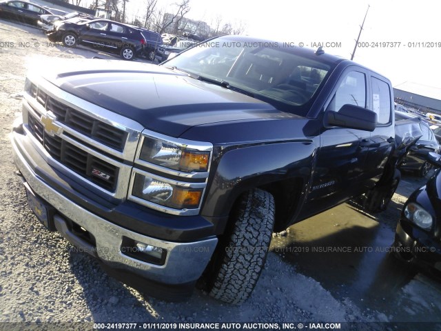 3GCUKREC6EG269948 - 2014 CHEVROLET SILVERADO K1500 LT GRAY photo 2