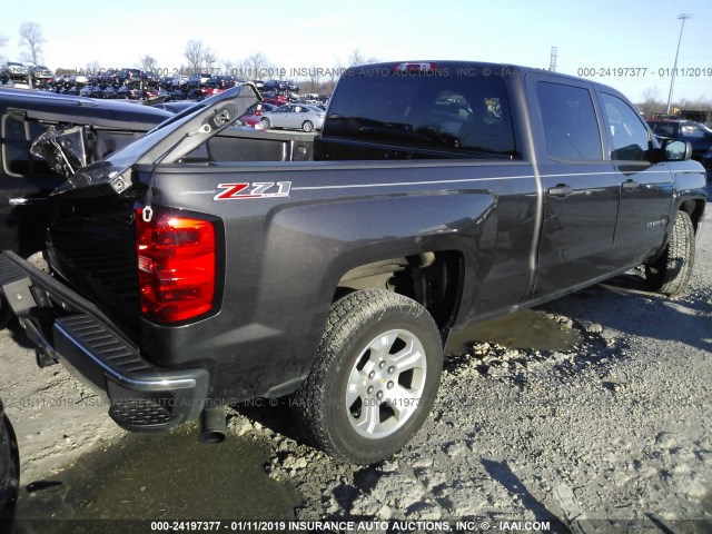 3GCUKREC6EG269948 - 2014 CHEVROLET SILVERADO K1500 LT GRAY photo 4