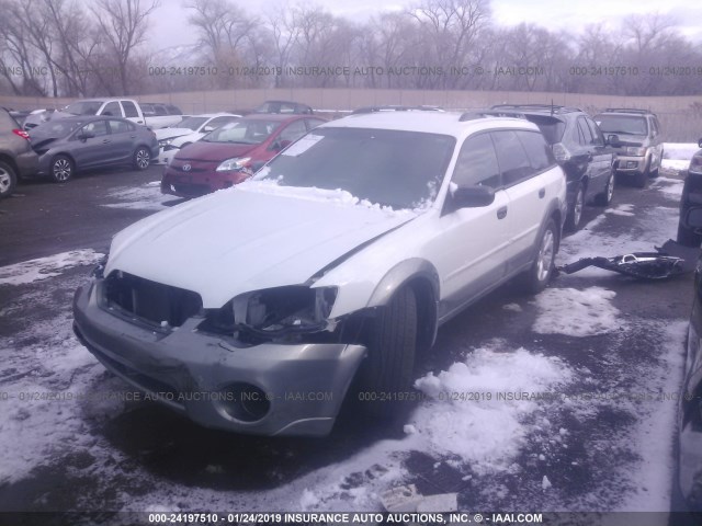 4S4BP61C357349325 - 2005 SUBARU LEGACY OUTBACK 2.5I WHITE photo 2