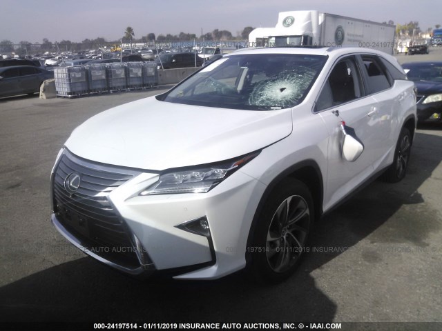 JTJGZKCA3J2008164 - 2018 LEXUS RX 350 L WHITE photo 2