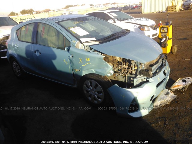 JTDKDTB31D1041887 - 2013 TOYOTA PRIUS C TEAL photo 1