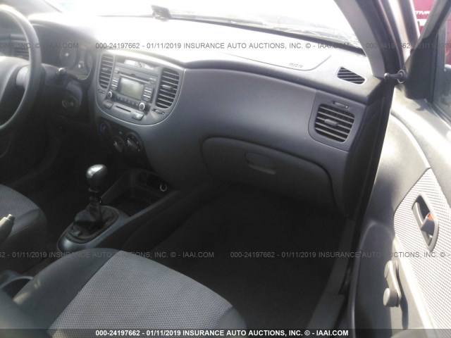 KNADE223096463141 - 2009 KIA RIO LX/SX SILVER photo 5